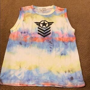 Wildfox Tie Dye Star Tank Top